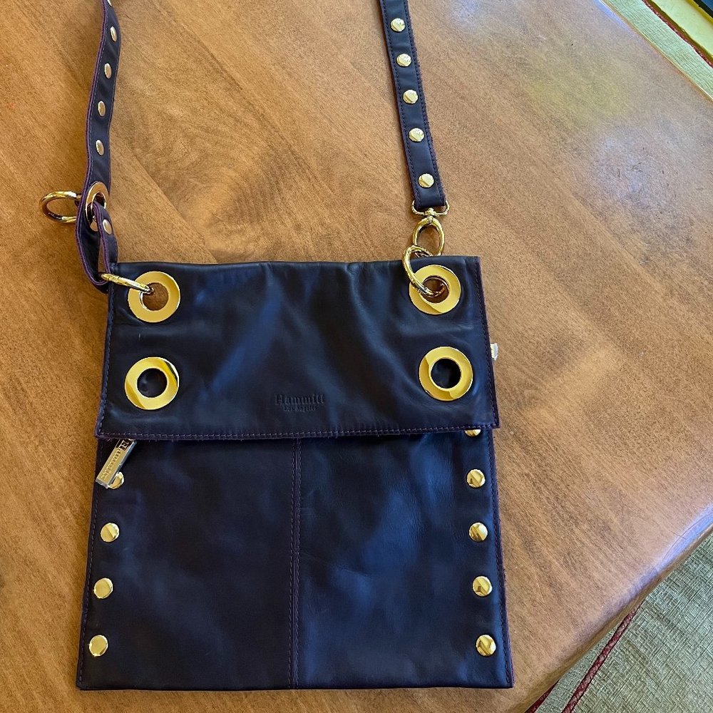 Hammitt Montana Large Crossbody Bag - RARE Eggplant/Gold color